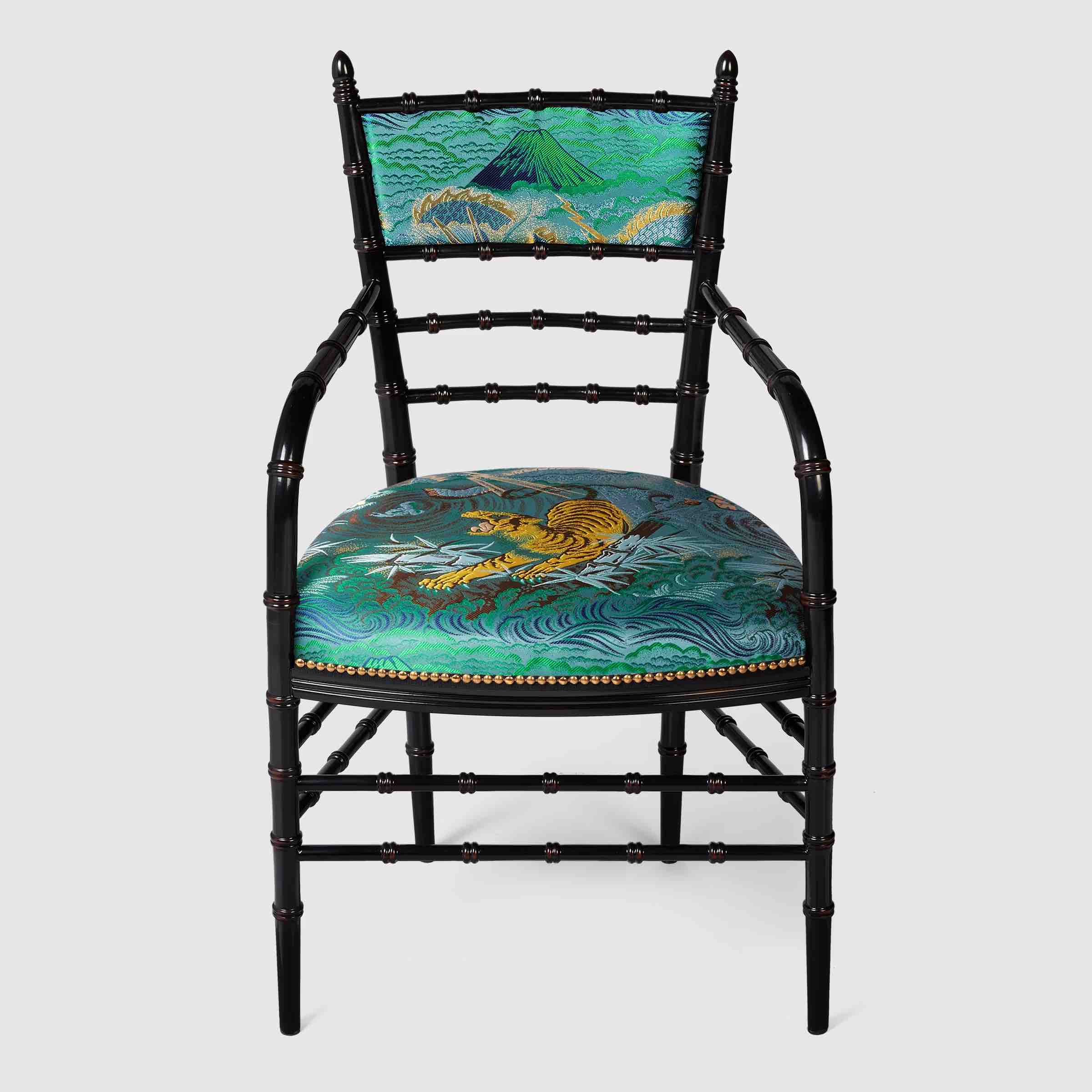 Gucci Chiavari Tiger Jacquard Chair