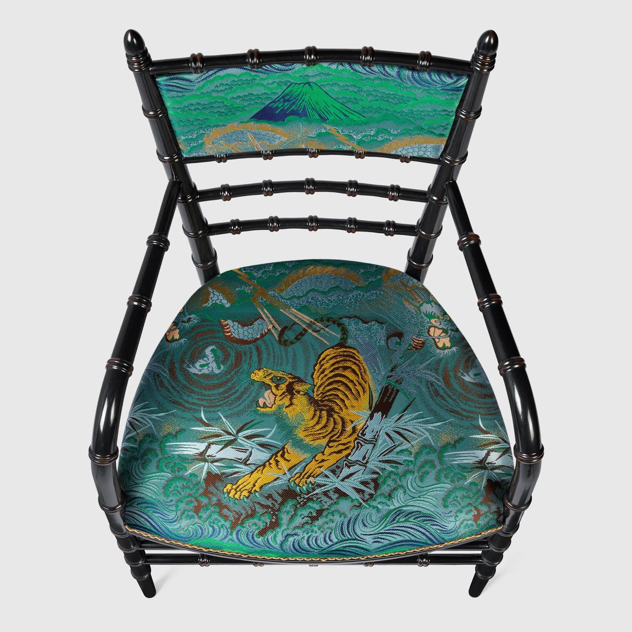 Gucci Chiavari Tiger Jacquard Chair